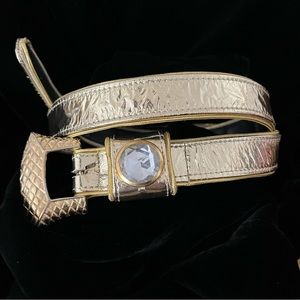Aldine Hollow Gold Belt
